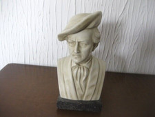 Vintage Büste, Skulptur   R. Wagner  auf Sockel v. Giuseppe Carli Keramik