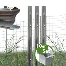 Z-Profil Pfosten Zaunpfosten 230 cm feuerverzinkt 1,5 mm Stärke Zaunpfähle 10x