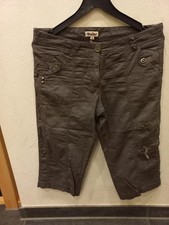 Damen Sommerhose Taupe Gr. 38 Dreiviertel Lang