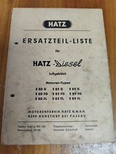 Hatz E80G E85G E89G FG FL Ersatzteilliste spare parts list traktor tractor K23