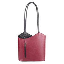 DAMEN echt LEDER Rucksack 2in1 Schultertasche Shopper CityRucksack Reise Urlaub