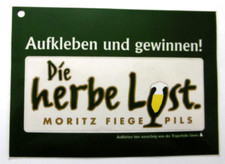 Werbe-Aufkleber Moritz Fiege Pils Die herbe Lust Bier Brauerei Bochum 90er