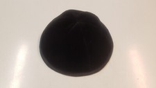 1x Kippa, Jarmulke, Kippah, Kipa Schwarz Samt Baumwolle , 6 Teile 16-17cm.