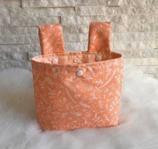 Lenkertasche Blumen orange |
