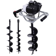 Scheppach Benzin Erdbohrer Erdlochbohrer BAG2000 inkl. 3 Bohrern 100, 150, 200mm