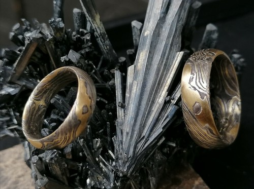 Trauringe mokume gane gold 900 - trauringe,