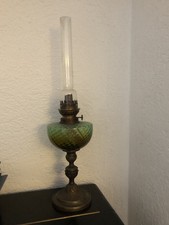 Antike Öllampe Messing Petroleumlampe 57 cm