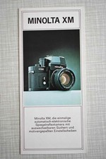 Minolta  Prospekt: Minolta XM, Faltblatt , schön erhalten für das Alter