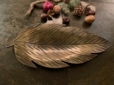 Metall Schale Blatt Schwer Bronzefarben