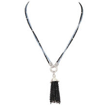 Spinell - Aquamarin doppelreihige Kette Collier V906