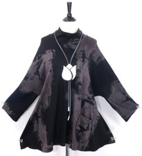 Topzustand Lagenlook Tunika Batik Winter Baumwolle-Jersey Gr.XXL-3XL 48-50-52-54