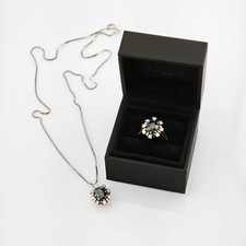 Klassisches Weißgold Set mit