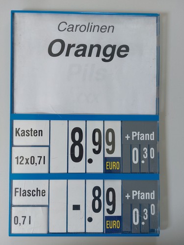 Meto preisschilder getränke - meto,