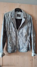 Damen Lederjacke Vintage Look Gr 38 Jeanslederjacke Lammnappa Bikerjacke neu