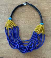 Hals Kette, mit farbigen Perlen, handarbeit, Antik, Afrika, Afghanistan