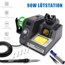 TOAUTO 90W ESD Digital Lötstation 220V Lötkolben SMD Rework Station LED Anzeige