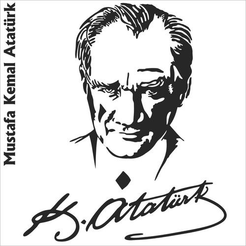 Atatürk porträt imza - atatürk,