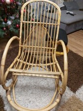  SCHAUKELSTUHL SCHWINGSTUHL BAMBUS STUHL SCHWINGSESSEL RATTANSESSEL  