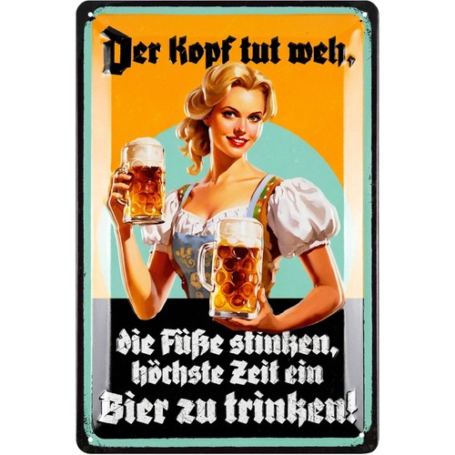 Blechschilder retro bier bar - blechschilder,