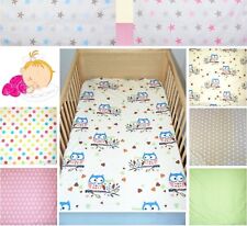 Baby Kinder Spannbettlaken Bettlaken - 100% Baumwolle für Bett 70x140 und 60x120