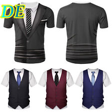 Herren T-Shirt Kurzarm Fake