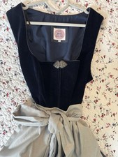 6 tlg. Dirndl Set - MarJo Samt Dirndl „Heidi“ Gr. 48 (komplettes Outfit)