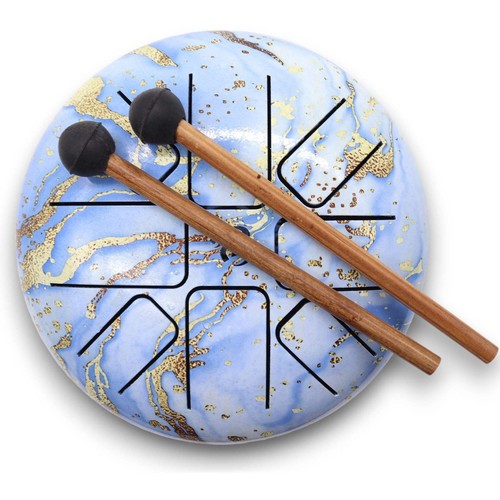Med steel tongue drum blau - med,