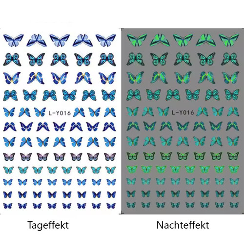 Nagel sticker blaue - 3d,
