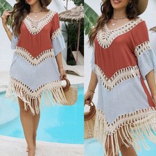 Patchwork Kleid Strandkleid