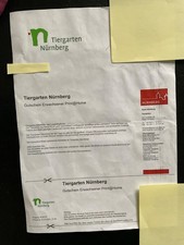 2 Eintrittskarten Erwachsene Tiergarten Nürnberg