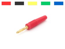 Bananenstecker 2mm, Lamellenkontakt vergoldet, VPE 10 Stück, Farbe wählbar