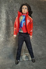 Singender Michael Jackson, "Black or White, 32 cm, Hemd, K-Lederjacke, bewegl.