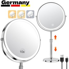 360° Drehbar  Kosmetikspiegel mit Touch LED Licht 10fach Dimmbar Schminkspiegel
