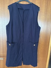 Weste lang blau dunkelblau Gr