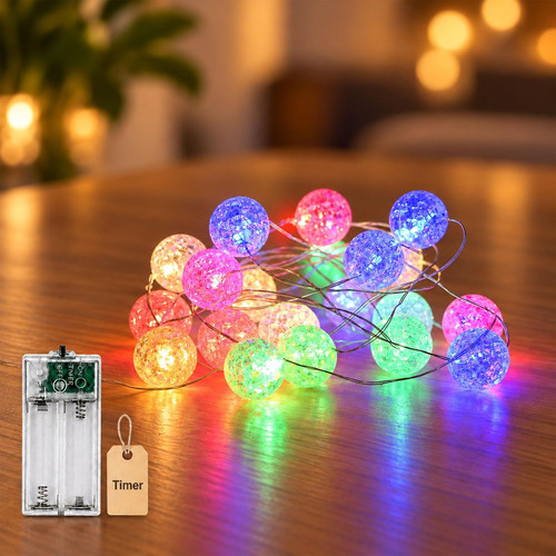 Lichterkette kristall kugeln - lichterkette,