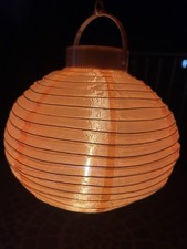 Papier Laterne mit Licht orange kabellos Papierlaterne Laternen Lampion Lampions