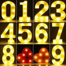 0-9 Zahlen LED Deko Lampe