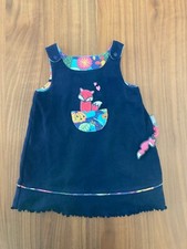 Sigikid Wendekleid blau Motiv Fuchs und Blumen Gr. 68 cm