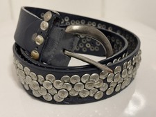 Echtledergürtel Damen Gr. 100 blau Wie Liebeskind Cowboybelt