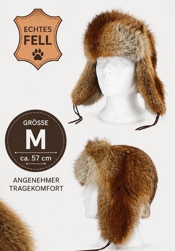 Uschanka mütze fuchsfell - mütze,