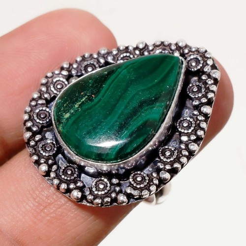 Malachit edelstein ring - edelstein,