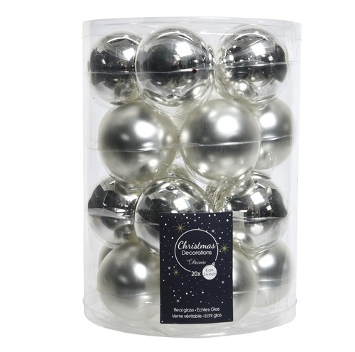 Weihnachtskugeln 6cm glas - 20,