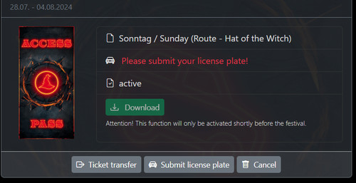 Wacken access pass 2024 - access,