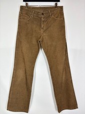 WRANGLER Roxboro Hose Herren W32/L32 Cord Straight Fit Braun Zip Fly