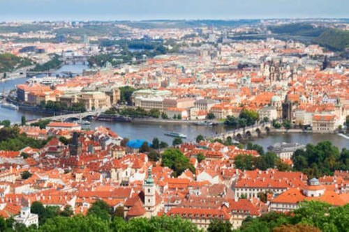 Wandbild blick auf - prag, von