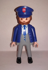 Playmobil Figur Lokführer Schaffner aus RC ICE Eisenbahn 4016 Bahnhof 4300 #F180