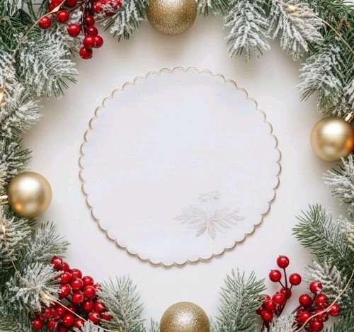 Tischdeckchen rund weihnachten - rund,