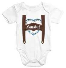 Kurzarm Baby Body Lausbub Bio-Baumwolle mit lustigen Spruch Junge Onesie