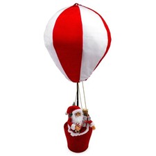 Heißluftballon mit Weihnachtsmann zum Hängen - 92 cm - Advent Deko Aufsteller