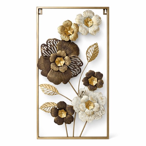 Florale wanddekoration metall - florale,